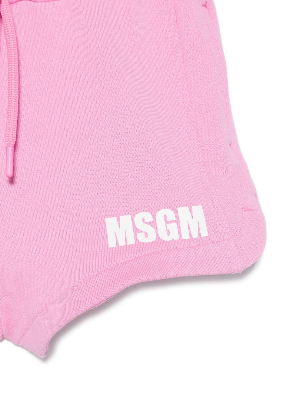 Shorts per bambina MSGM Kids rosa con vita con coulisse elasticizzata S5MSJGSH095 MS003 MSGM KIDS
