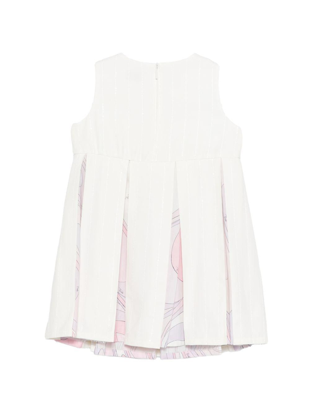 Abito per bambina Pucci Junior rosa con design plissettato PY1B42 S0228 101BC EMILIO PUCCI JUNIOR