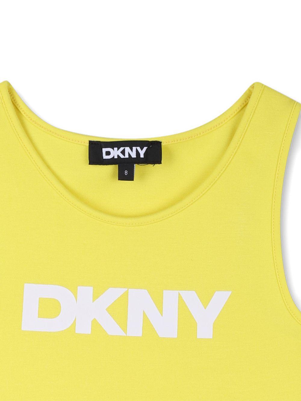 T-shirt 2-in-1 per bambina DKNY Kids multicolore con design a rete D62622 535 DKNY