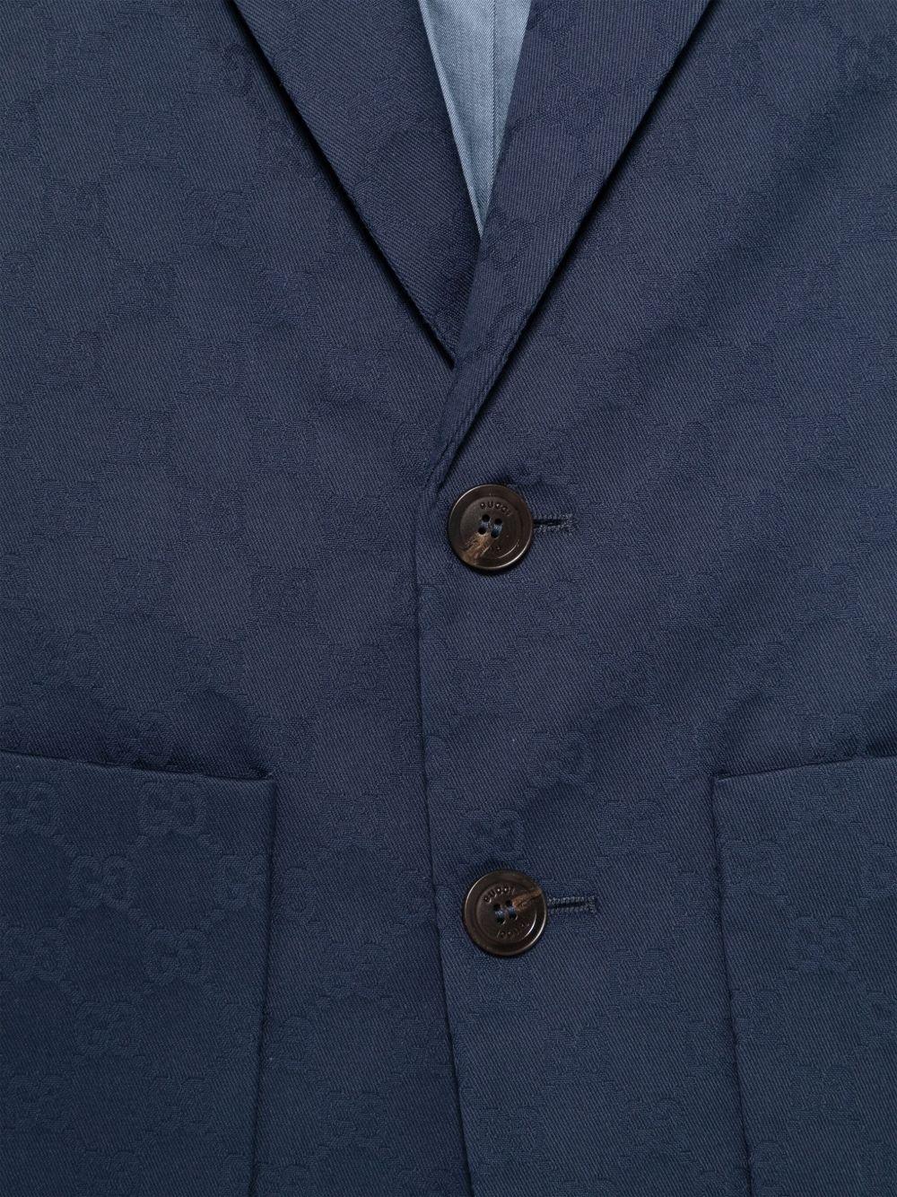 Blazer per bambino Gucci Kids blu con logo GG in cotone 812554 XWA3G 4843 GUCCI KIDS
