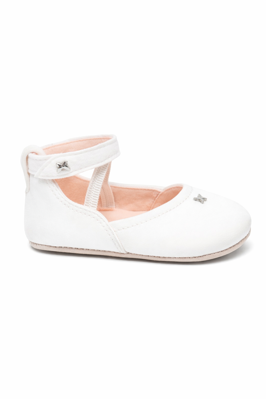 Ballerine primi passi per neonata Aruna Seth Margot bianco con chiusura a strappo alla caviglia MARGOT 020 ARUNA SETH KIDS