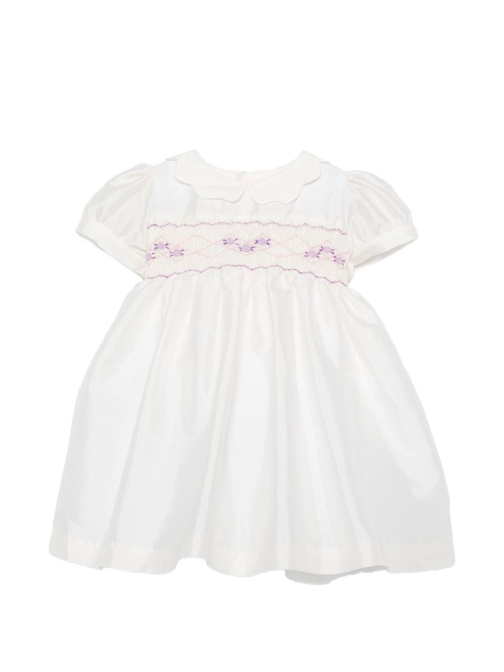 Abito per neonata Mariella Ferrari bianco con ricamo floreale ATD4 070 MARIELLA FERRARI KIDS