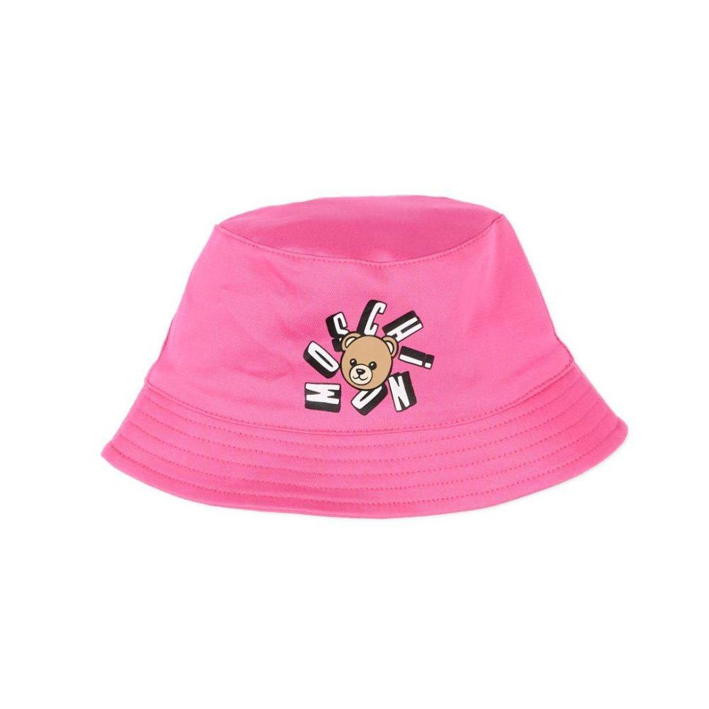Cappello per neonata Moschino Kids fucsia con stampa Teddy Bear MNX057LPA01 50533 MOSCHINO KIDS