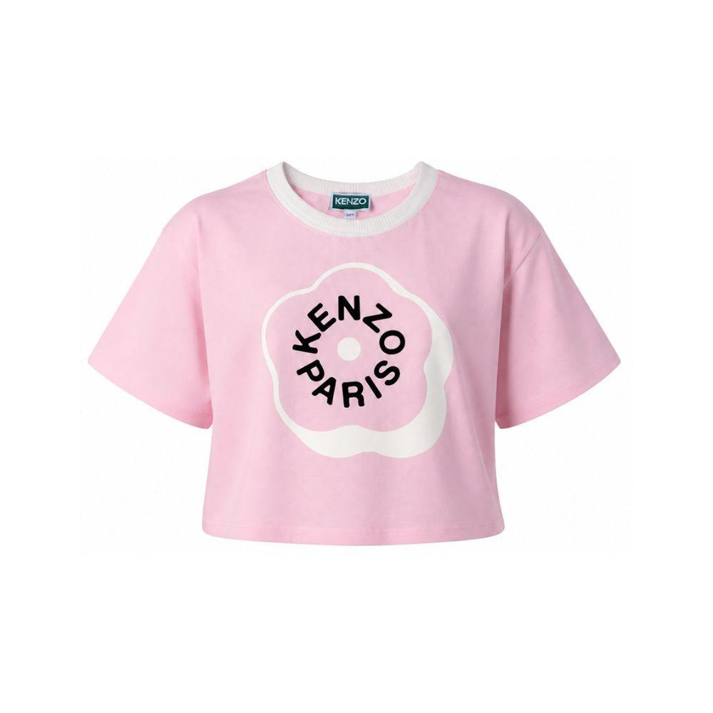 T-shirt per bambina Kenzo Kids rosa con taglio crop K62004 44F KENZO KIDS
