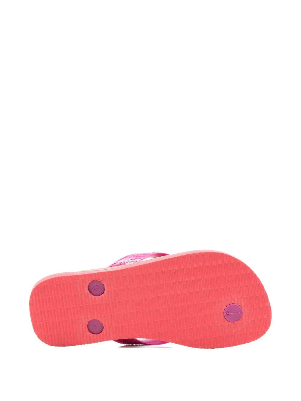 Infradito per bambina Havaianas Kids rosa con patch con logo sul lato 4110850 4380 HAVAIANAS KIDS