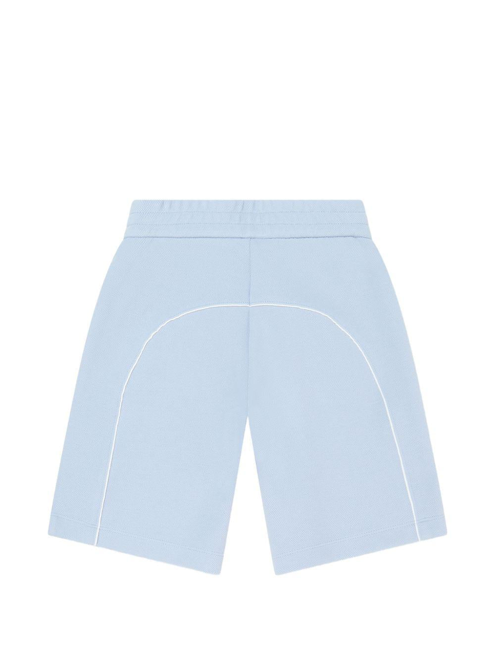 Shorts per bambino Emporio Armani Kids azzurri con logo aquila sul davanti EB001340 AF20638 U9360 EMPORIO ARMANI KIDS