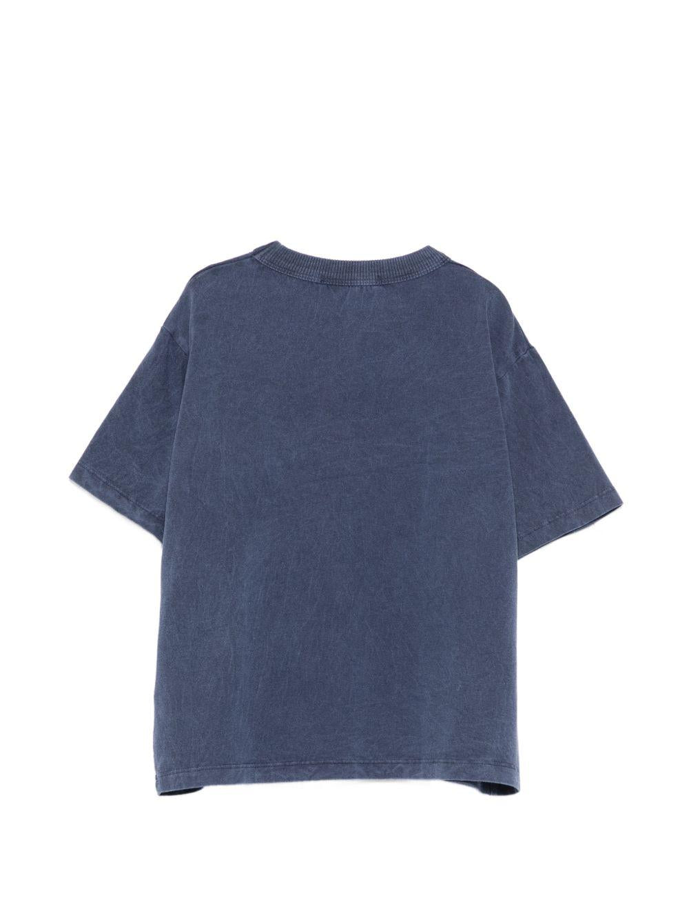 T-shirt per bambino Bobo Choses blu con scritta logo sul davanti B126AC014 411 BOBO CHOSES KIDS