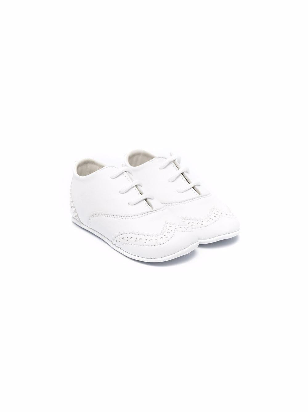 Stringate per neonato Andrea Montelpare bianco con chiusura con lacci MT952 BIANCO MONTELPARE TRADITION KIDS