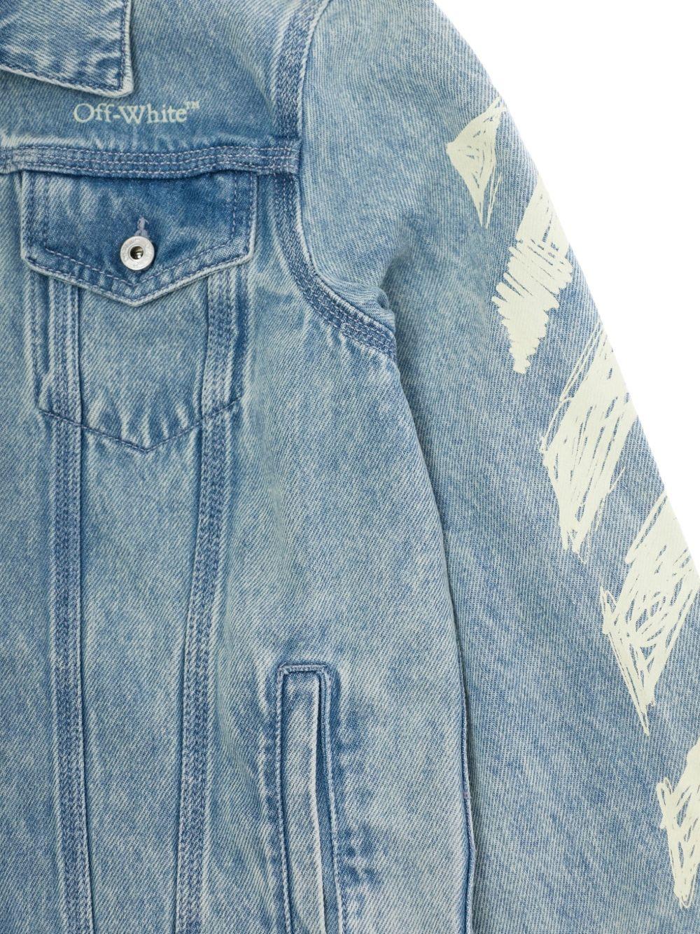 Giacca per bambina Off-White Kids denim con chiusura a bottoni 44GYE001S26D001 452 OFF WHITE KIDS