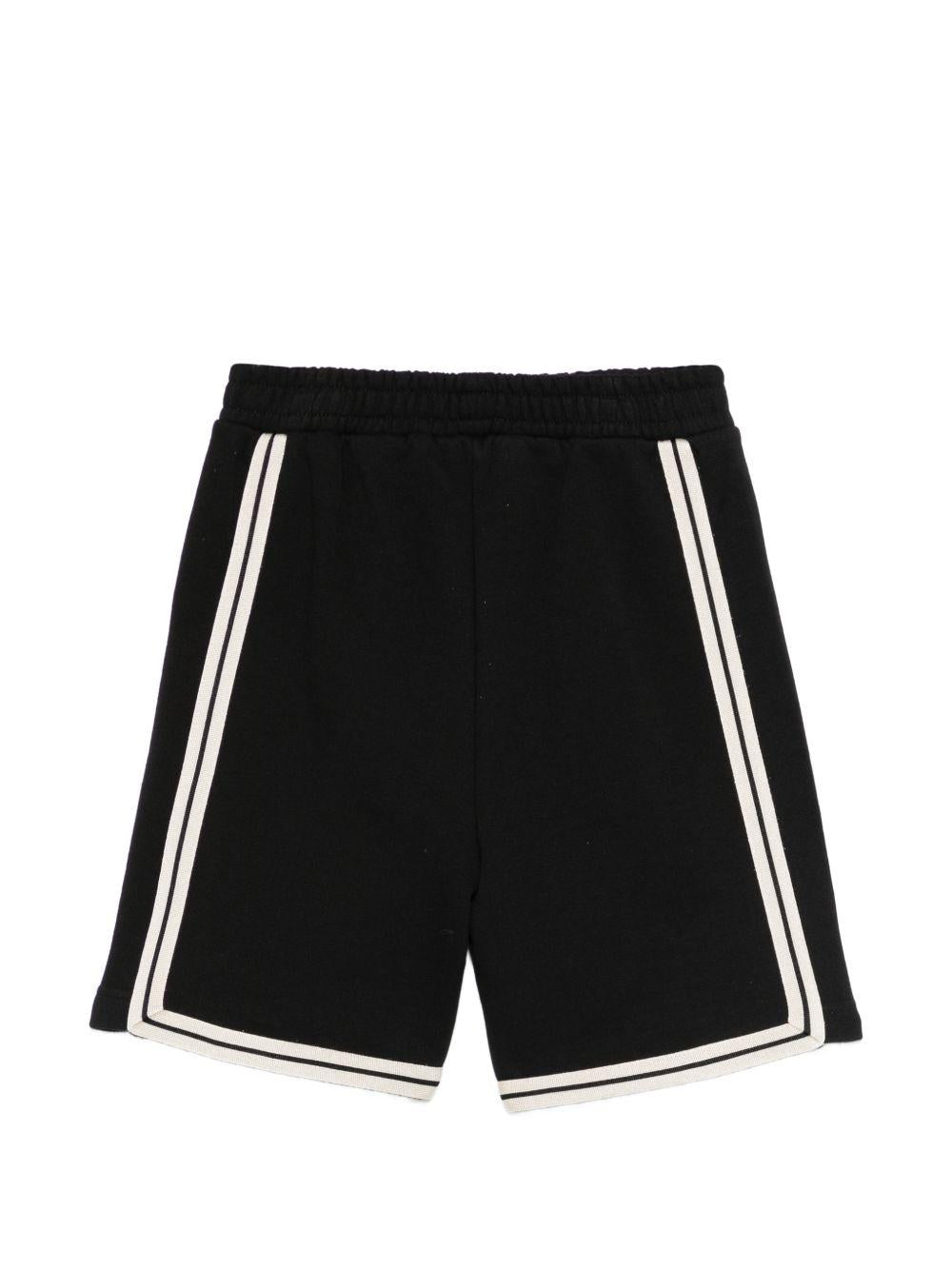 Shorts per bambino Palm Angels Kids nero con dettaglio logo PBCI007S26FLE001 110 PALM ANGELS KIDS