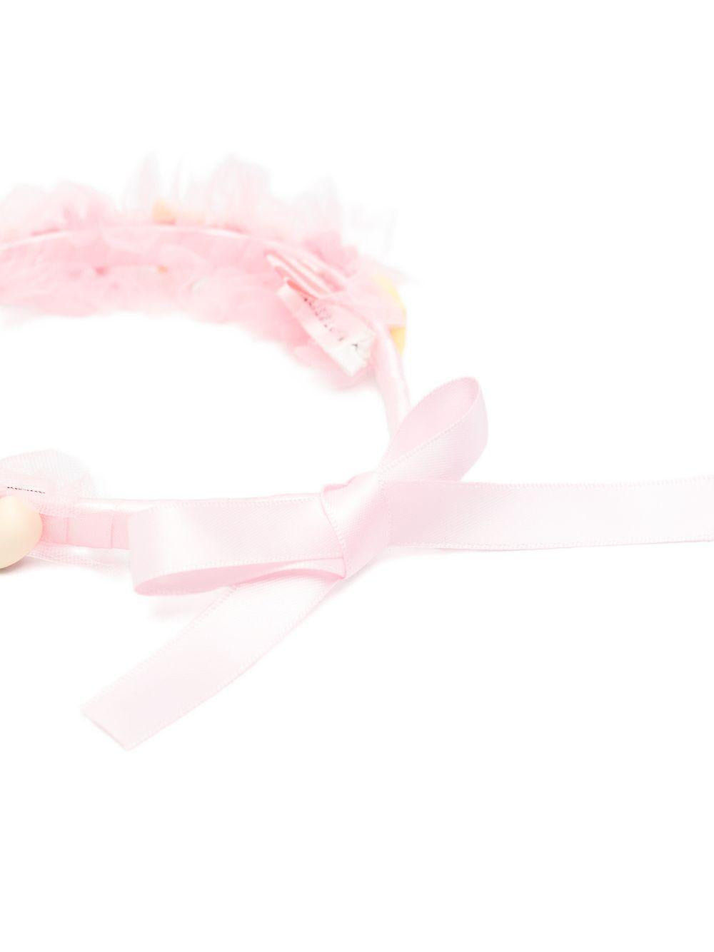 Cerchietto per capelli per bambina Billieblush rosa con applicazione fiori U22056 44L BILLIEBLUSH KIDS