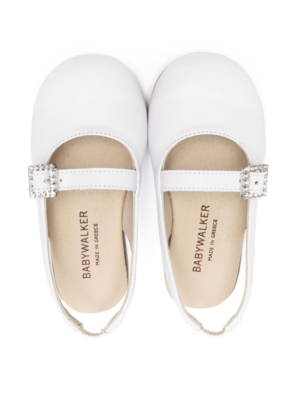 Ballerine per bambina BabyWalker bianche con suola piatta PB4818 WHITE BABYWALKER KIDS
