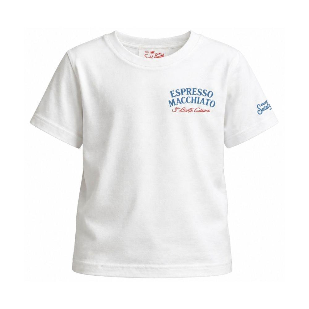 T-shirt per bambino MC2 Saint Barth Kids bianca con scollo rotondo PRL0001 02005L MC2 ST. BARTH KIDS