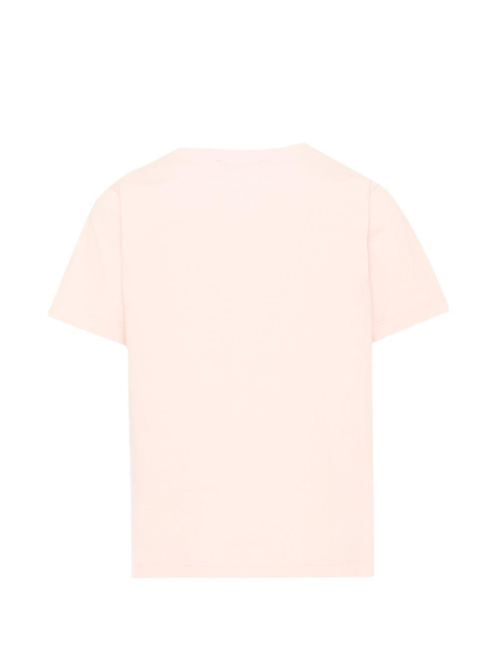 T-shirt per bambina Balmain Kids rosa con stampa logo sul davanti BZ8B61 Z3672 508NE BALMAIN KIDS
