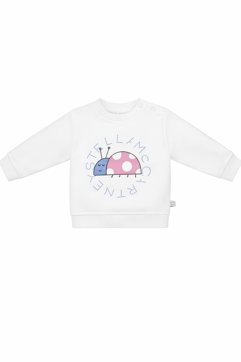 Felpa per neonata Stella McCartney Kids bianca con stampa grafica sul davanti TY4010 Z0499 101 STELLA McCARTNEY KIDS