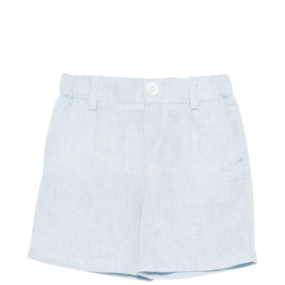 Shorts per neonato Fay Kids azzurri con logo ricamato sul retro FY6579 I0318 607 FAY KIDS