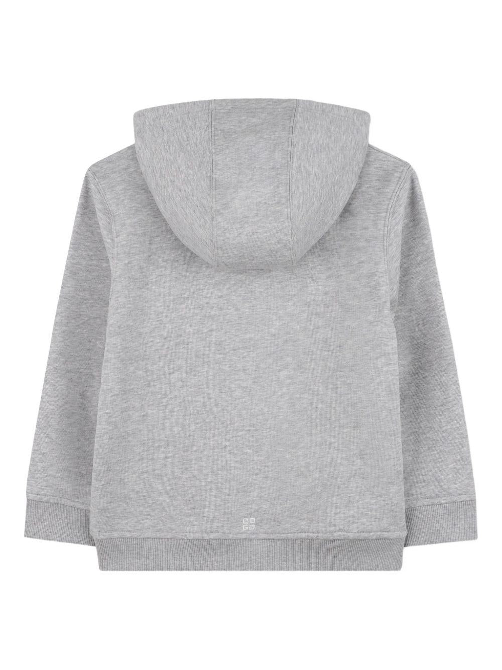 Felpa per bambino Givenchy Kids grigio con cappuccio e logo H30942 A01 GIVENCHY KIDS
