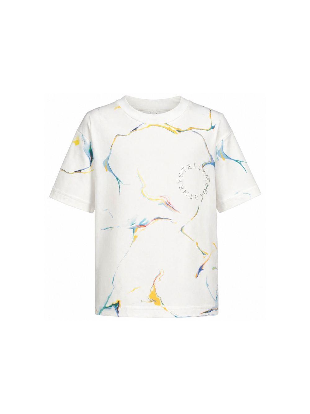 T-shirt per bambino Stella McCartney Kids bianca con dettagli grafici TY8C21 Z3478 101BC STELLA McCARTNEY KIDS