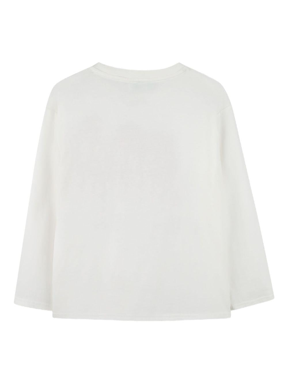 T-shirt per bambini Kenzo Kids bianco con stampa a fiori K61482 117 KENZO KIDS