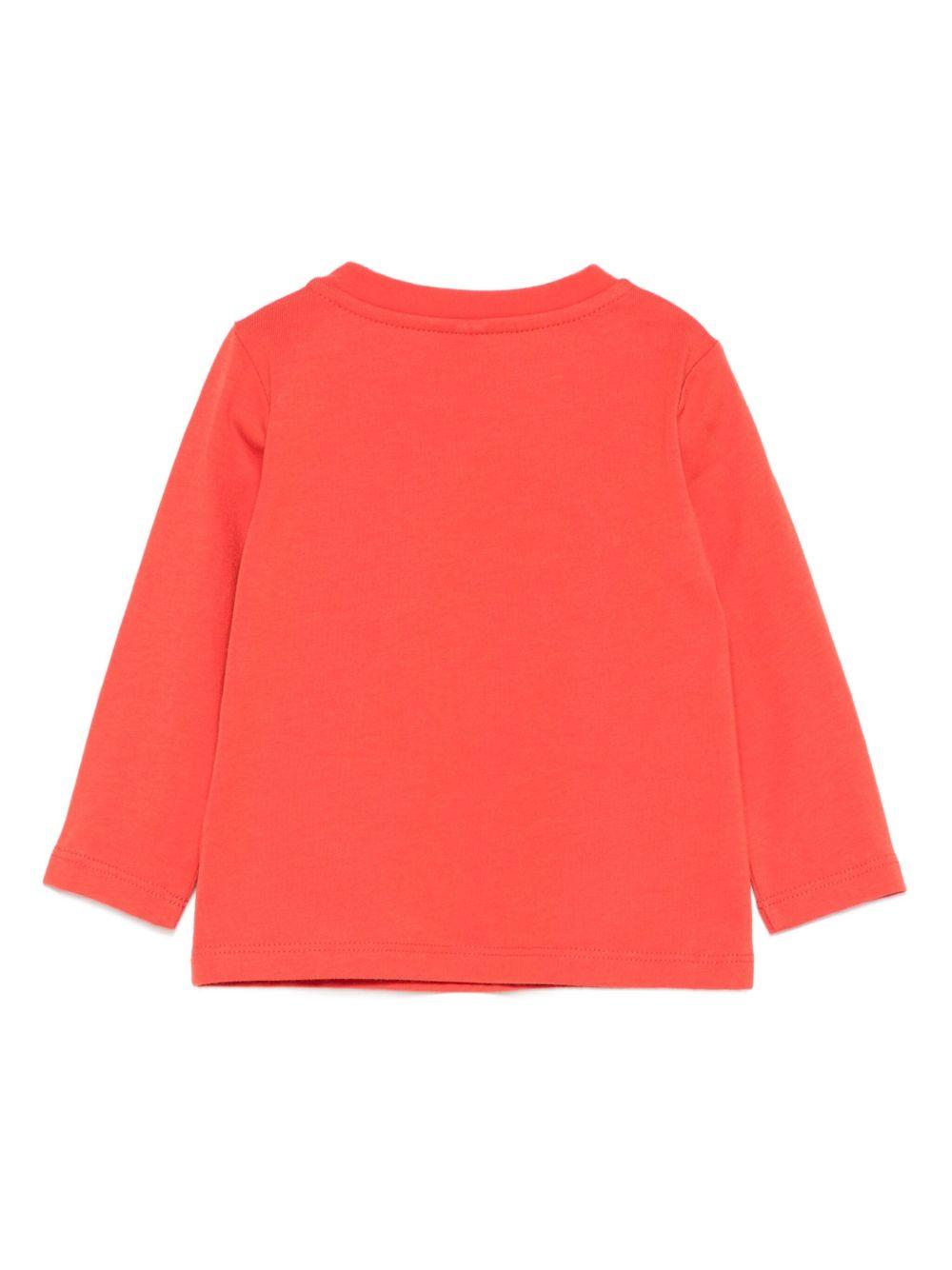 T-shirt per neonato Stella McCartney Kids rosso con stampa Santa TX8610 Z0434 421 STELLA McCARTNEY KIDS
