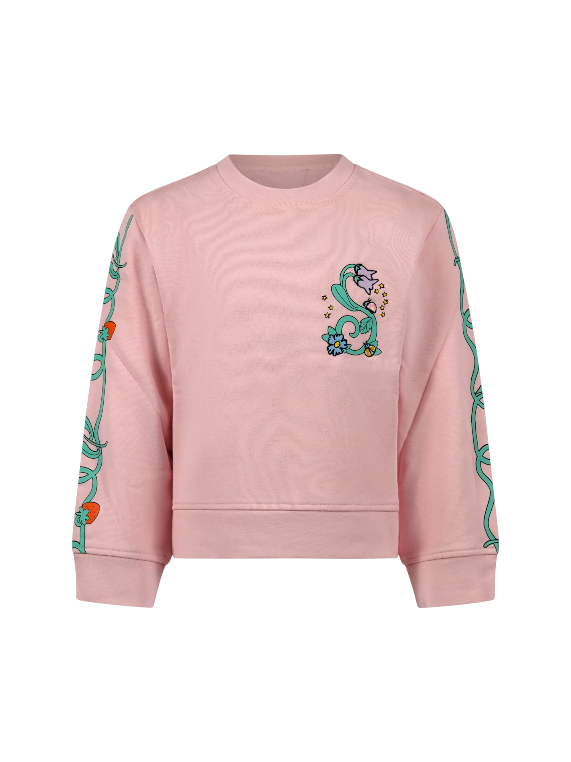 Felpa per bambina Stella McCartney Kids rosa con stampa logo sul davanti TY4A30 Z3409 51R STELLA McCARTNEY KIDS