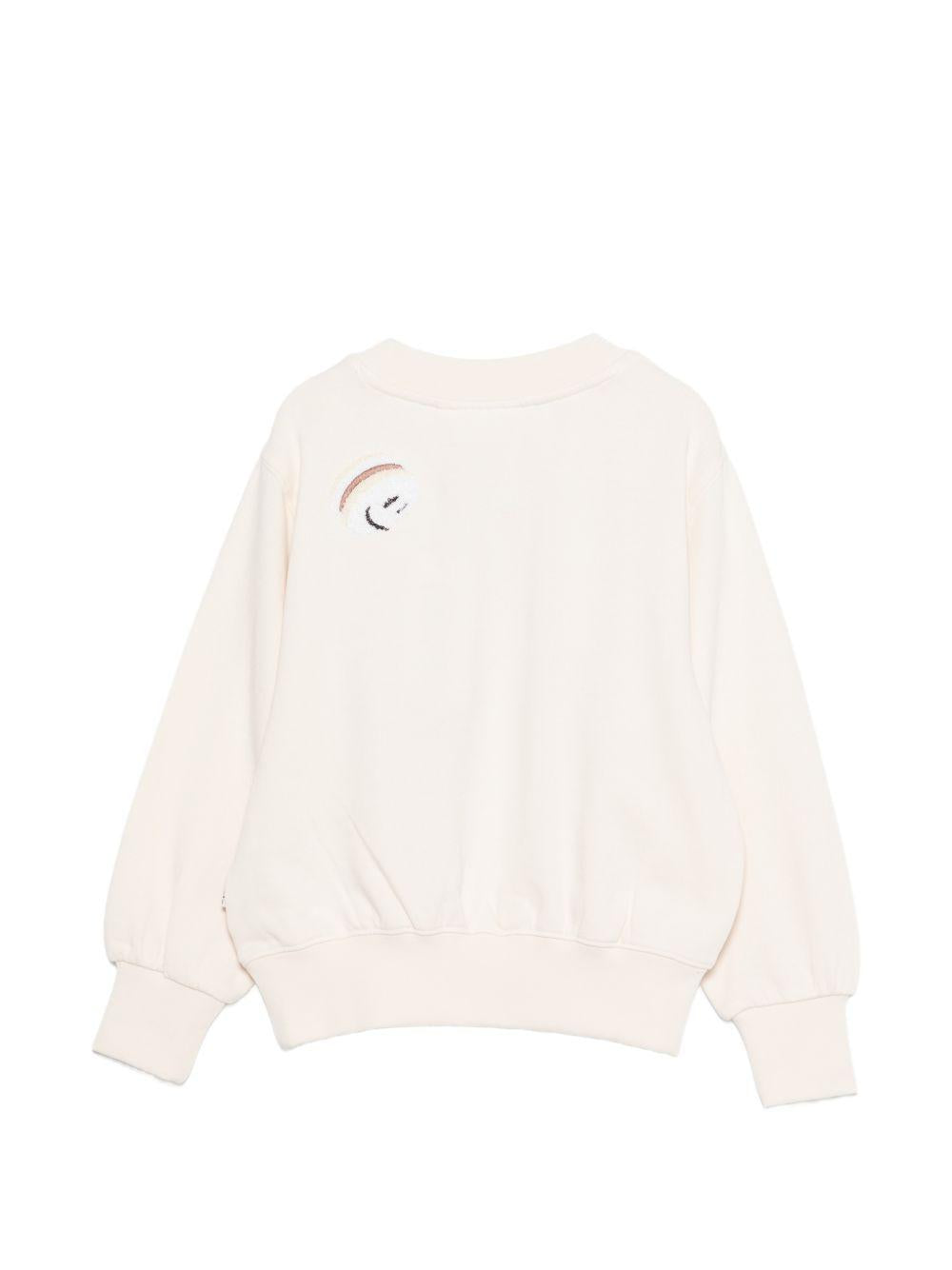 Felpa per bambina Molo beige decorata con macaron 2S26J210 9871 MOLO