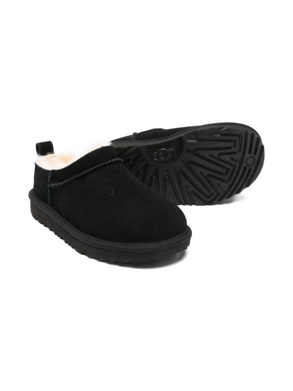 Ciabatte per bambina UGG Kids nere con fodera in pelliccia cruelty-free 1174410K BLK UGG