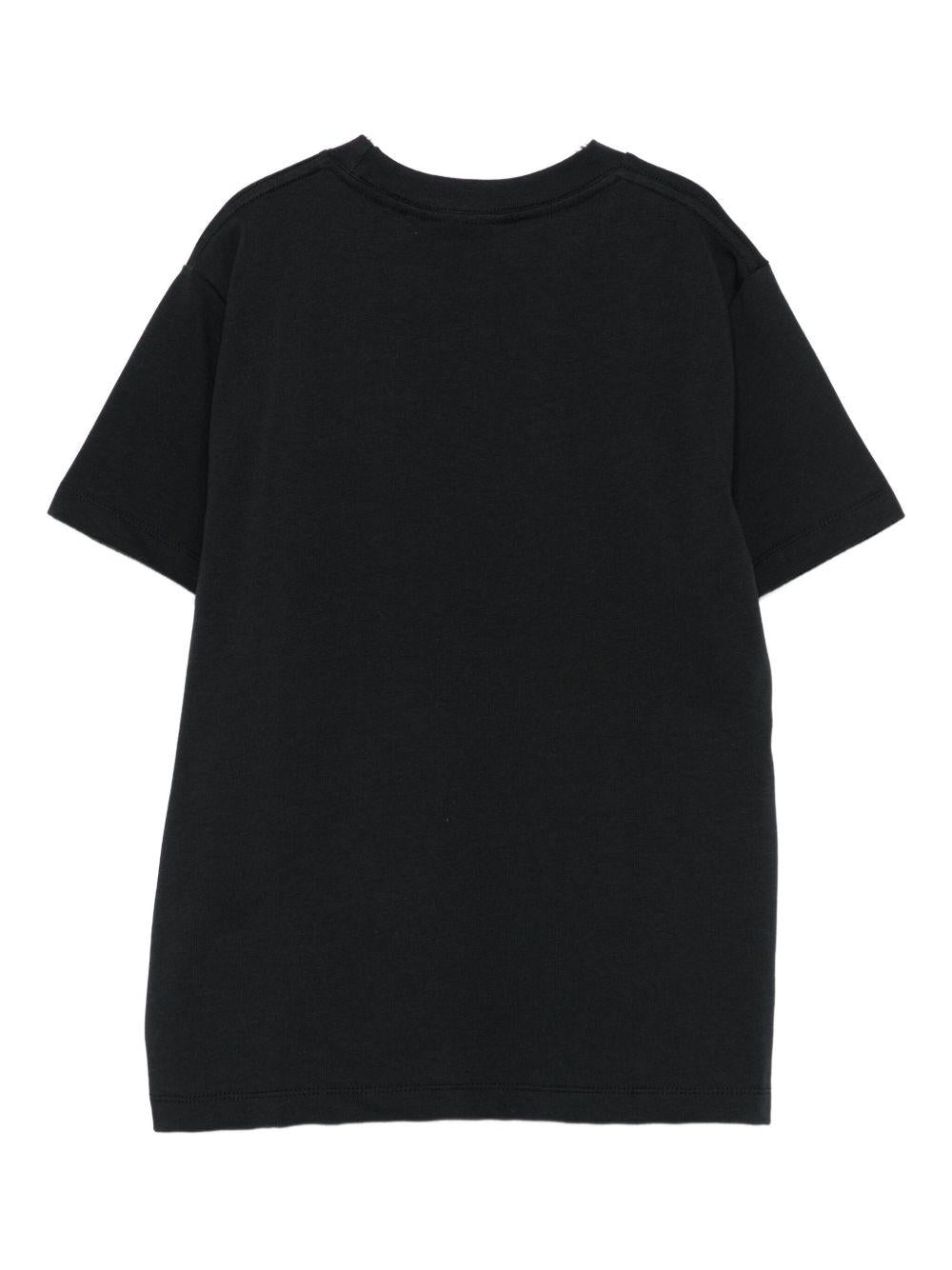 T-shirt per bambino Molo nera con stampa 6W25A204 9628 MOLO