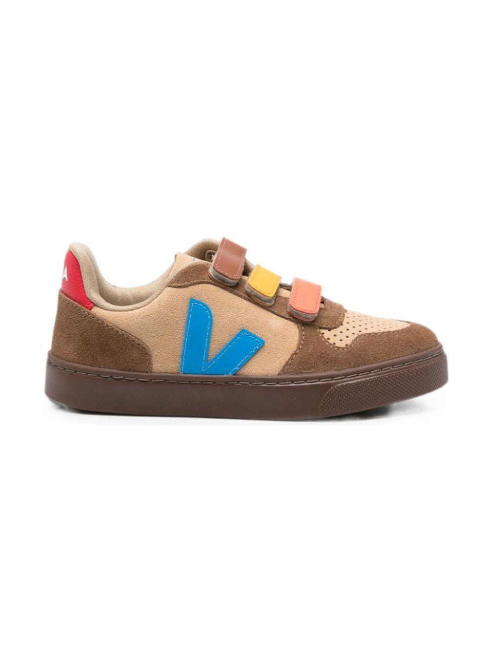 Sneakers per bambini Veja Kids marrone con inserti multicolorati CV0321770 DESERT EGEE BROWN VEJA KIDS