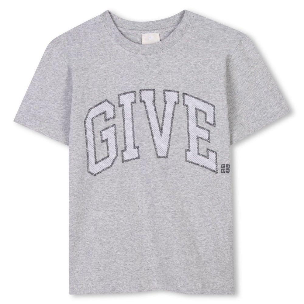 T-shirt per bambino Givenchy Kids grigio con stampa con logo H30738 A01 GIVENCHY KIDS