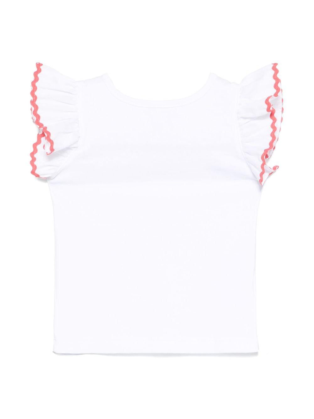 Top per neonata Mariella Ferrari bianco con dettaglio a smerlo TSC3 500 P012 MARIELLA FERRARI