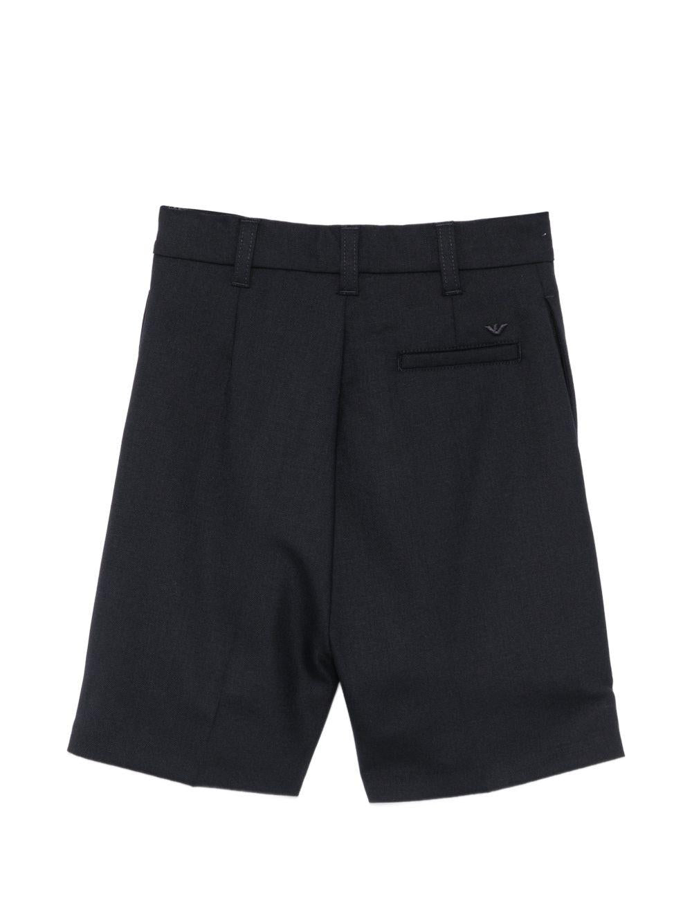 Shorts per bambino Emporio Armani Kids blu navy con pieghe EB001648 AF26957 UB100 EMPORIO ARMANI KIDS