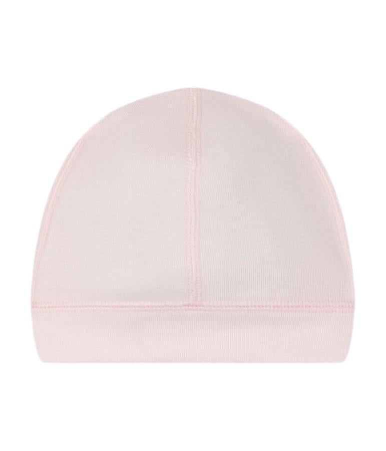 Cappellino per neonata Petit Bateau rosa con logo sul davanti A0CIU 03 PETIT BATEAU