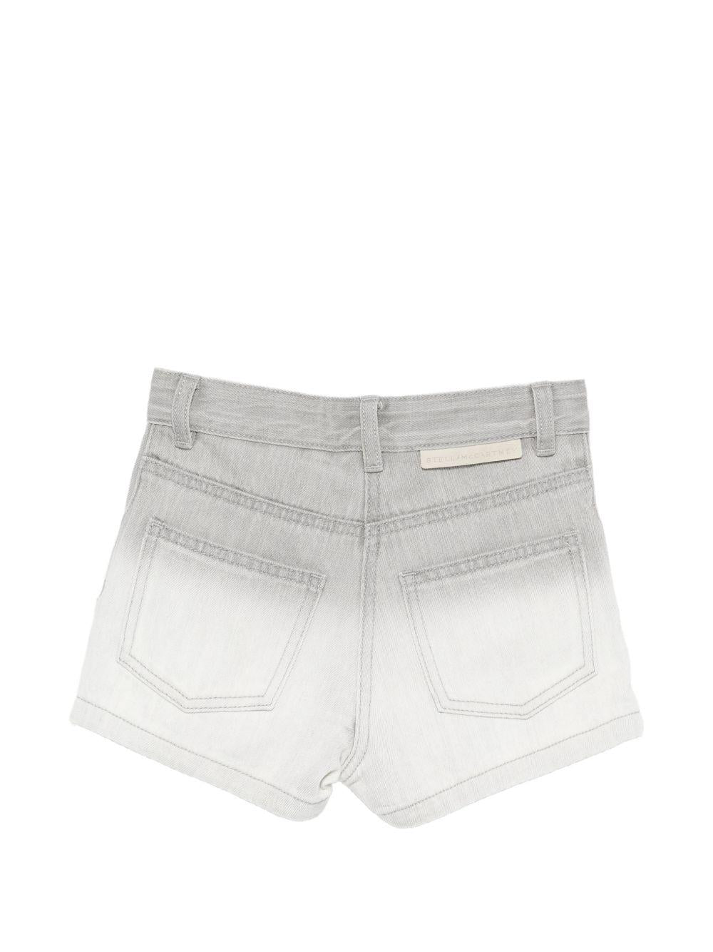 Shorts per bambina Stella McCartney Kids grigi con effetto sfumato TY6C99 Z3543 909 STELLA McCARTNEY KIDS