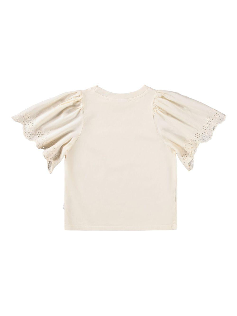 T-shirt Ritza per bambina Molo beige con dettagli occhielli 2S26A207 2444 MOLO