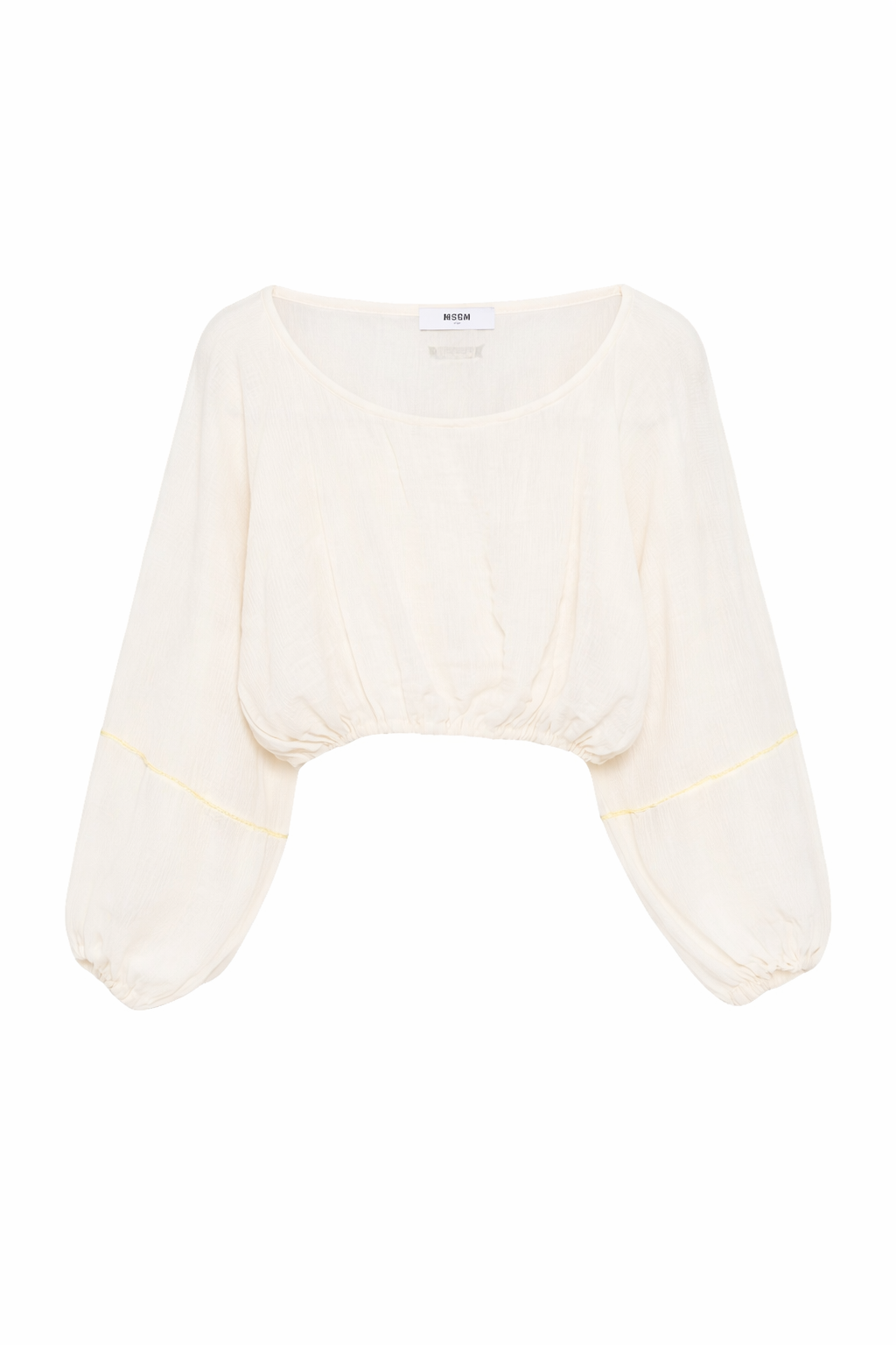 Felpa per bambina MSGM Kids bianca con design crop S6MSJGBL211 001 MSGM KIDS