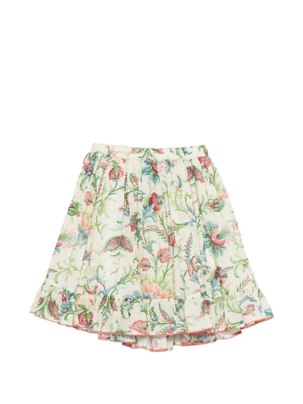 Gonna per bambina Etro Kids beige con stampa floreale GY7A54 M0082 106MC ETRO KIDS
