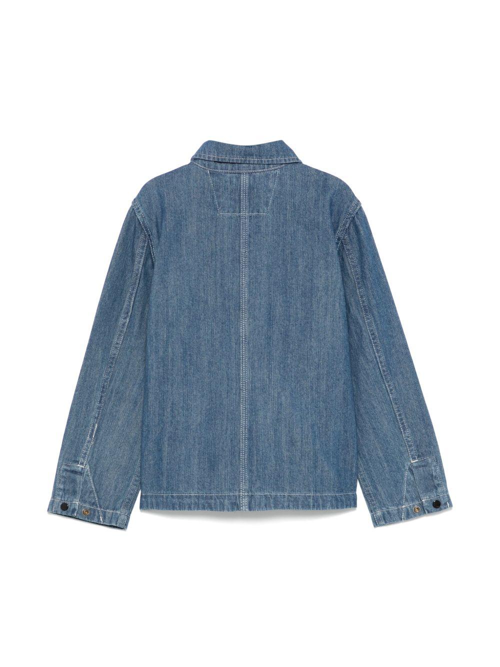 Giacca per bambina C.P. Company Kids in denim con stampa CUA003L0E31 81161 C.P.COMPANY KIDS
