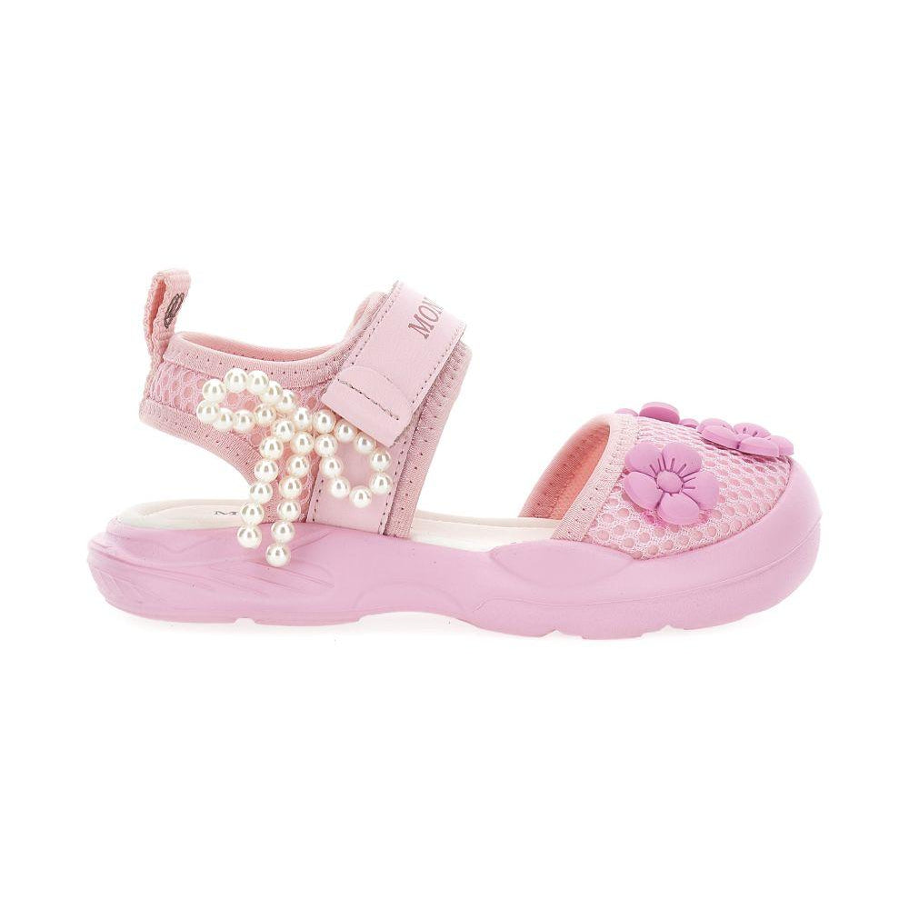Sandali per bambina Monnalisa rosa con fiocco a perline 8CG005 7703 0090 MONNALISA KIDS