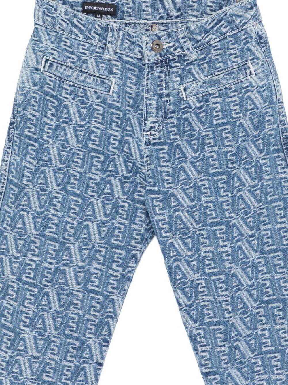 Jeans per bambino Emporio Armani Kids denim con logo lettering EB000933 AF24090 FB056 EMPORIO ARMANI KIDS