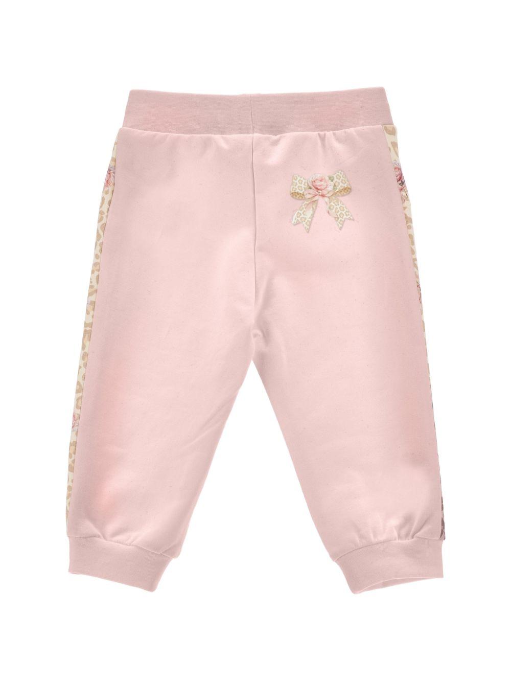 Pantaloni per neonata Monnalisa Kids rosa con stampa leopardata 39H403 8006 094F MONNALISA KIDS