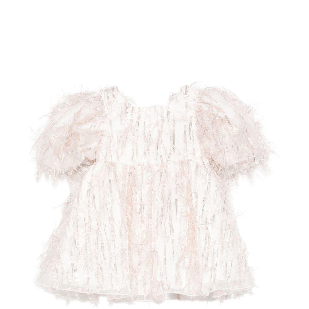 Abito per neonata Alapage rosa con dettagli frange AL42 ROSA A'LAPAGE KIDS