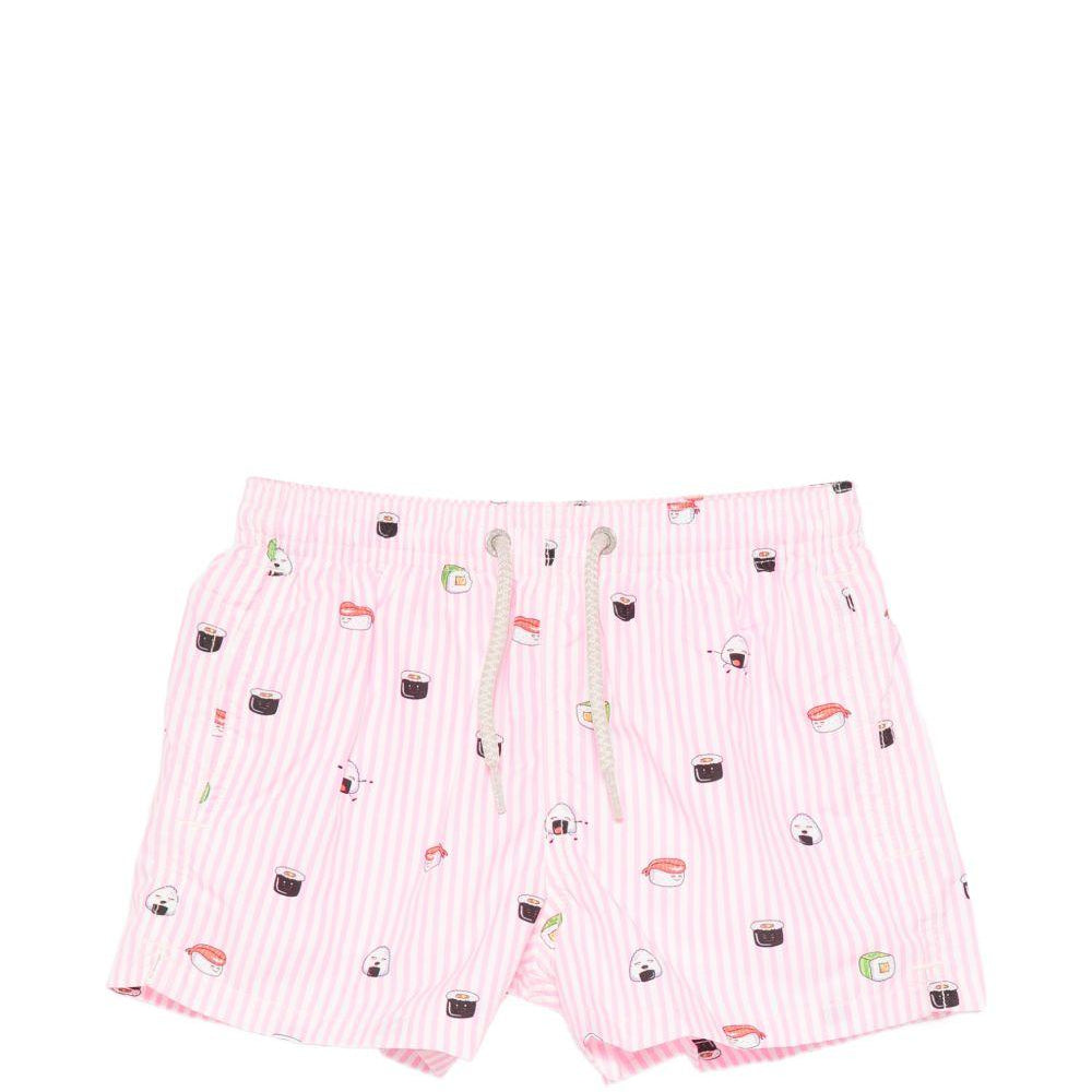 Costume per bambino MC2 Saint Barth Kids rosa con stampa grafica sushi all-over JEA0004 02628L MC2 ST. BARTH KIDS