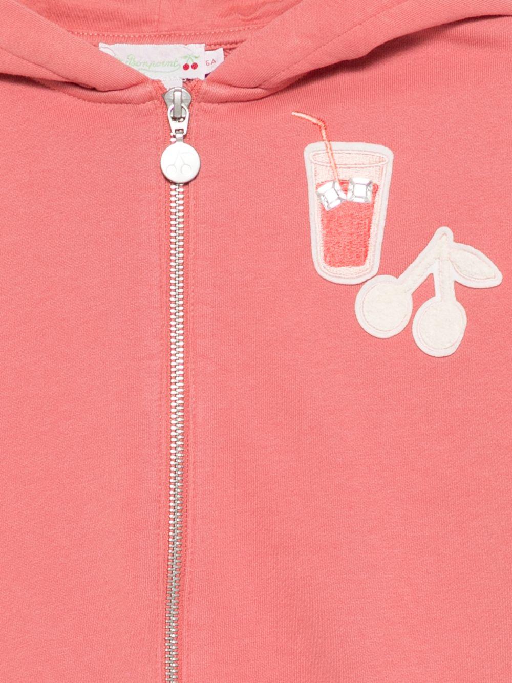 Felpa per bambina Bonpoint rosa con dettagli ricamati S06GSWK00005 128 BONPOINT KIDS