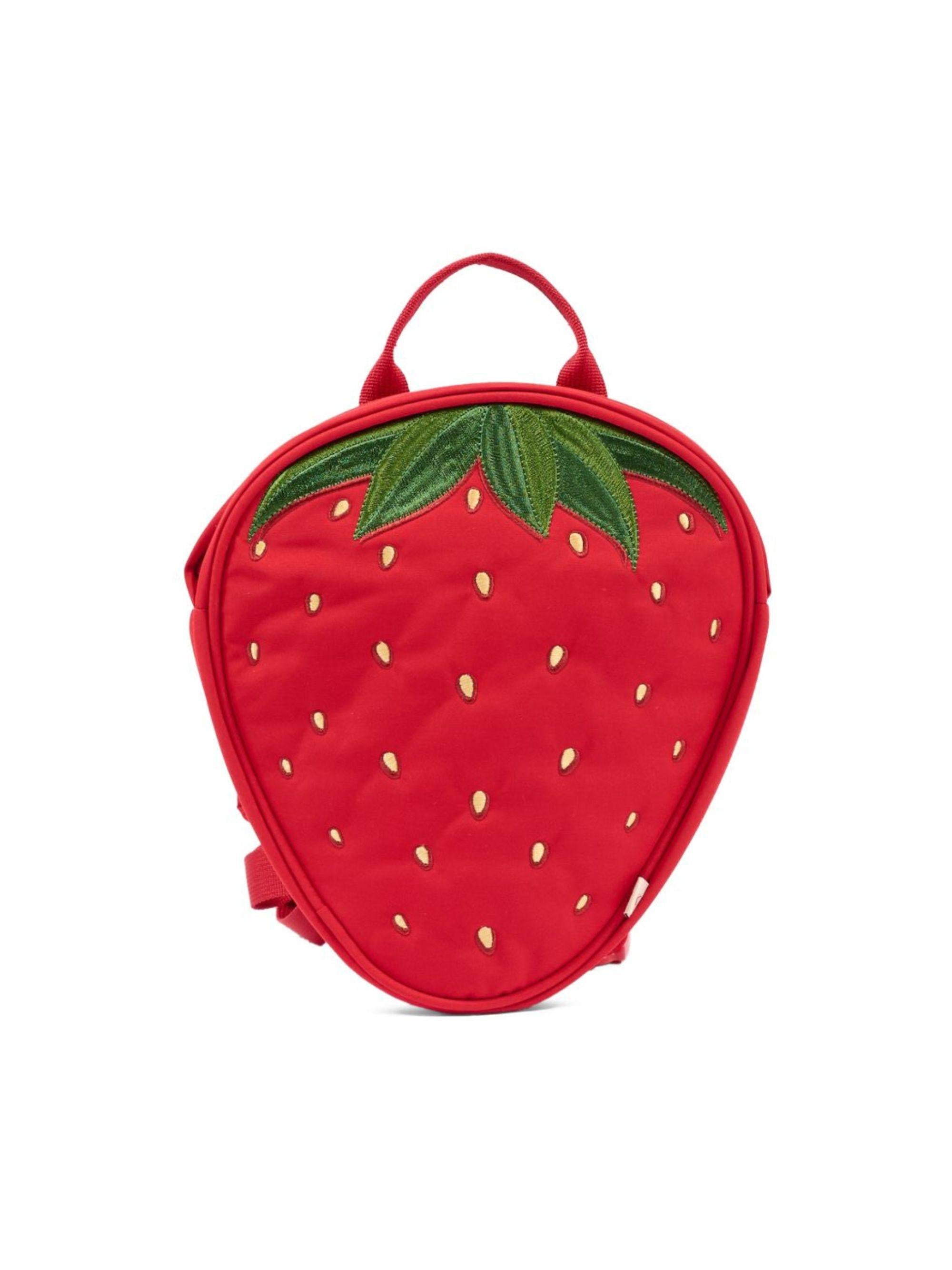 Zaino per bambina Konges Sløjd rosso a forma di fragola KS104440 STRAWBERRY KONGES SLOJD