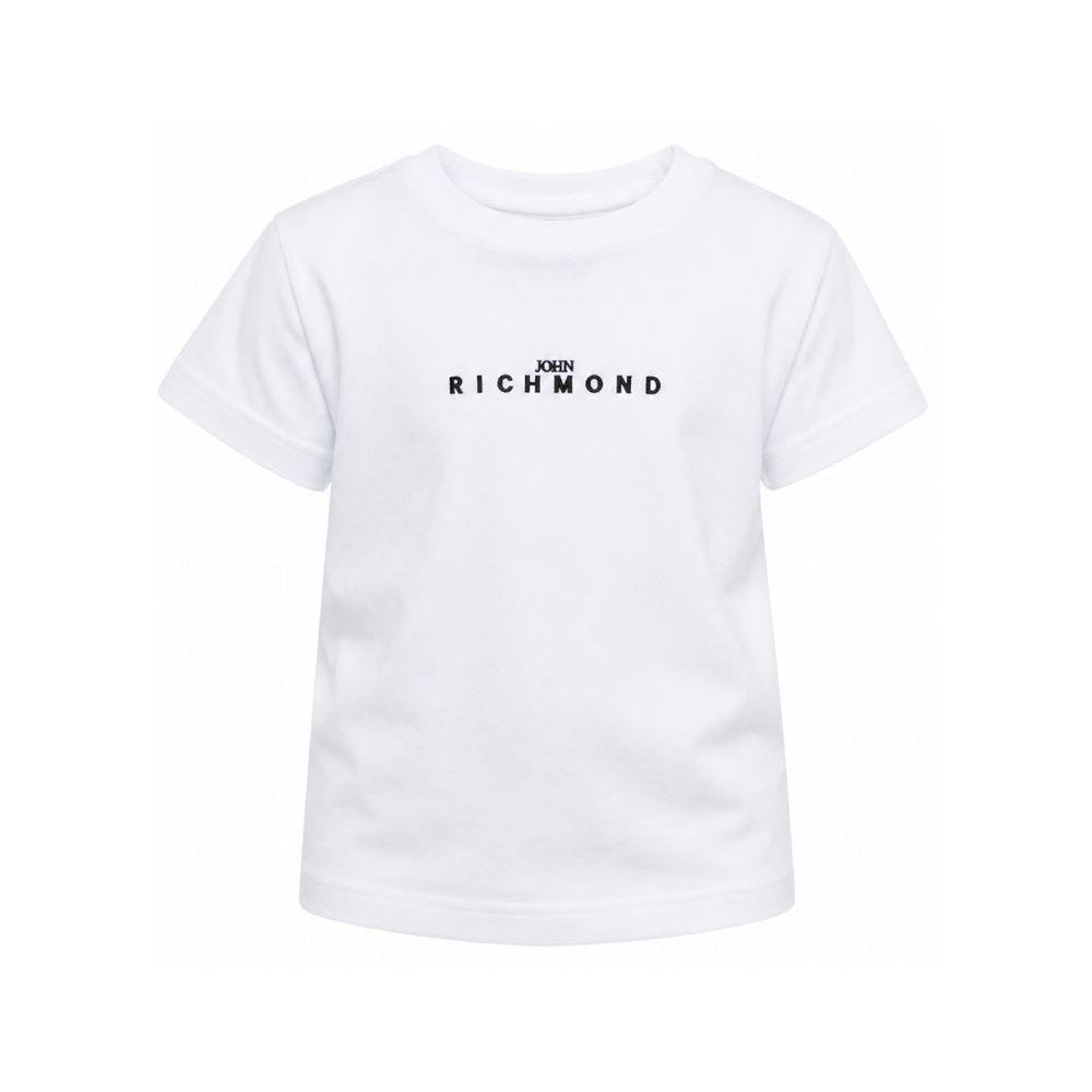 T-shirt per bambina John Richmond Junior bianca con dettaglio logo RGP26112TS WHITE JOHN RICHMOND KIDS
