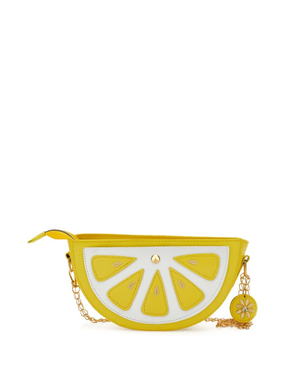 Borsa a tracolla per bambina Monnalisa gialla a forma di limone 19G013 7070 0014 MONNALISA
