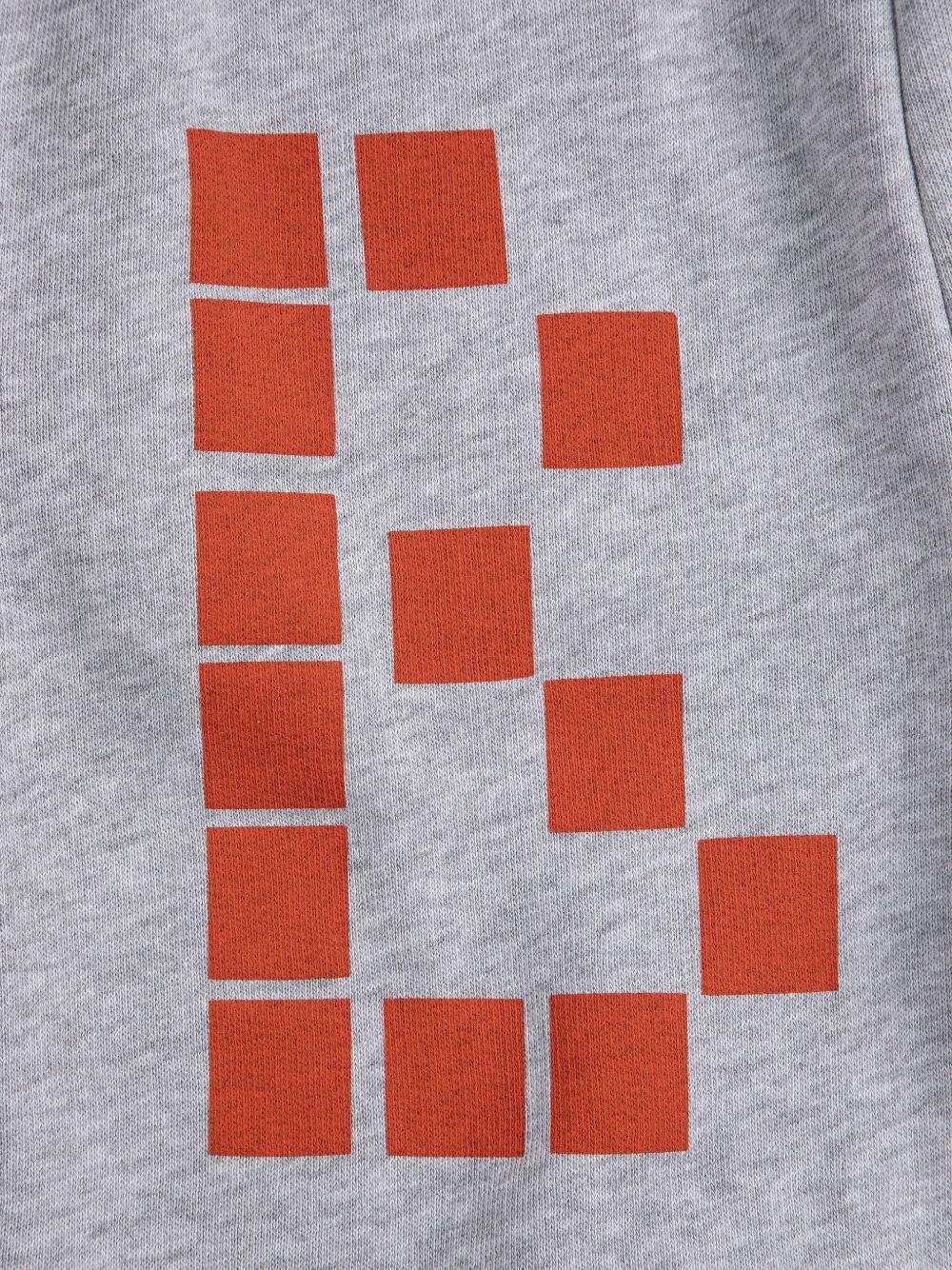 Shorts per bambino Bobo Choses grigi con logo effetto pixel B126AC060 041 BOBO CHOSES KIDS