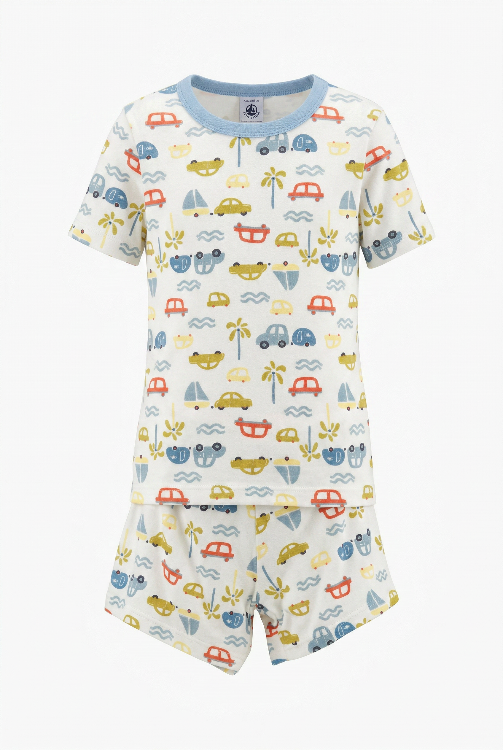 Pigiama per bambini Petit Bateau bianco a fantasia A0F93 01 PETIT BATEAU