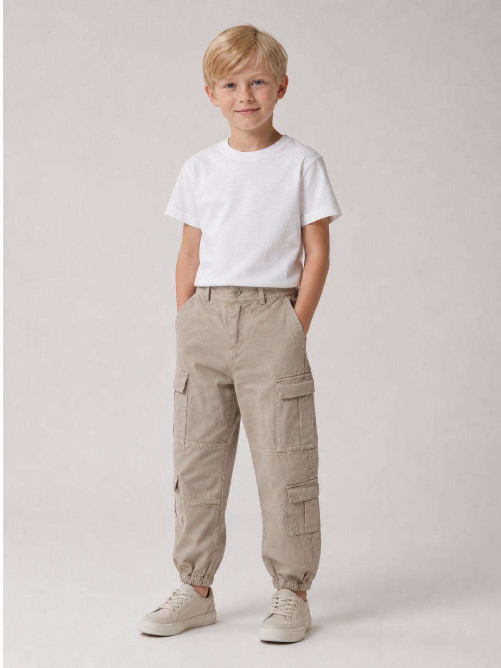 Pantaloni per bambino Stella McCartney Kids verde con stampa cactus TZ6H20 Z0628 774 STELLA McCARTNEY KIDS